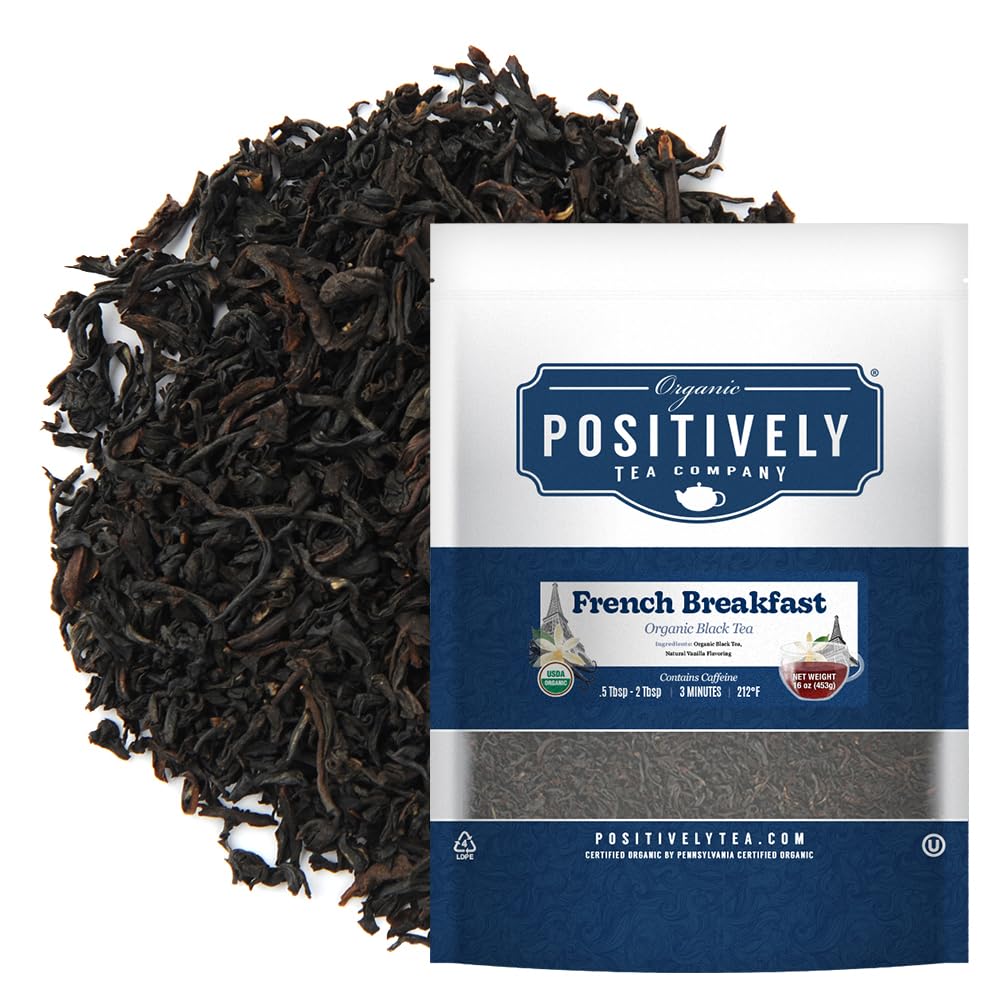 Organic French Breakfast Black Tea - Bold and Flavorful Loose Leaf