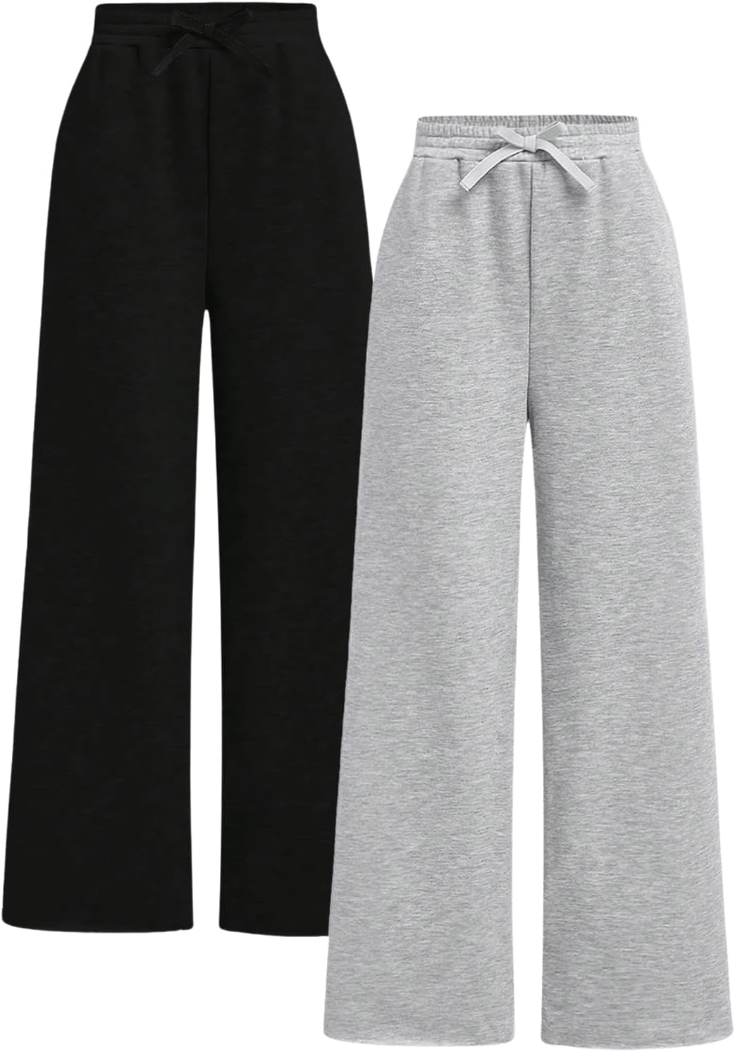 Girl's 2 Pack Sweatpants High Waisted Casual Baggy Joggers
