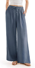 Wide Leg Linen Pants with Pocket High Waisted Palazzo - Comfortable
