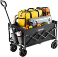 Collapsible Folding Wagon with Wheels - Portable 225lb Utility Cart