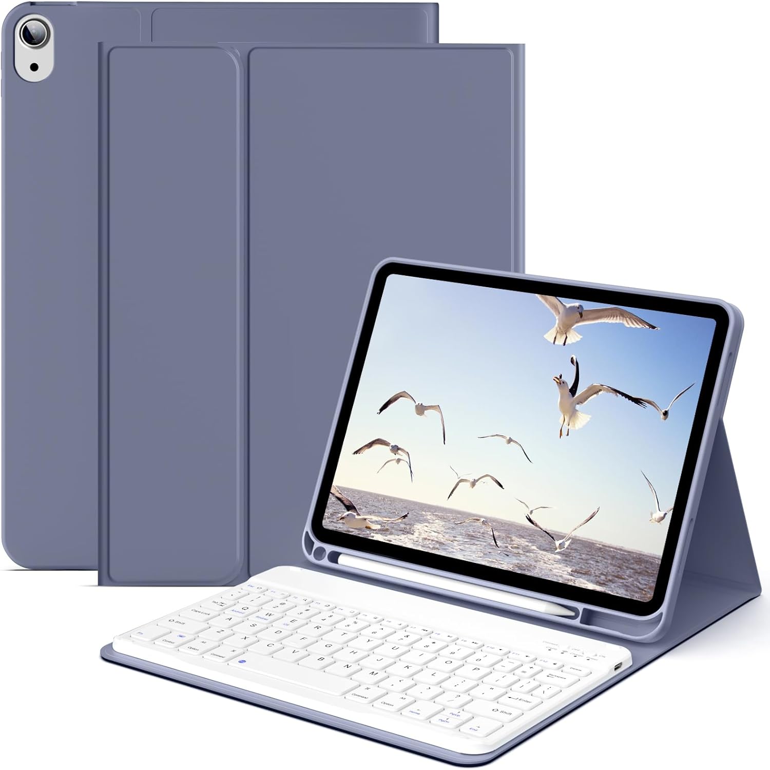 Kenke Keyboard Case for iPad 10th & 11th Generation - Purple
