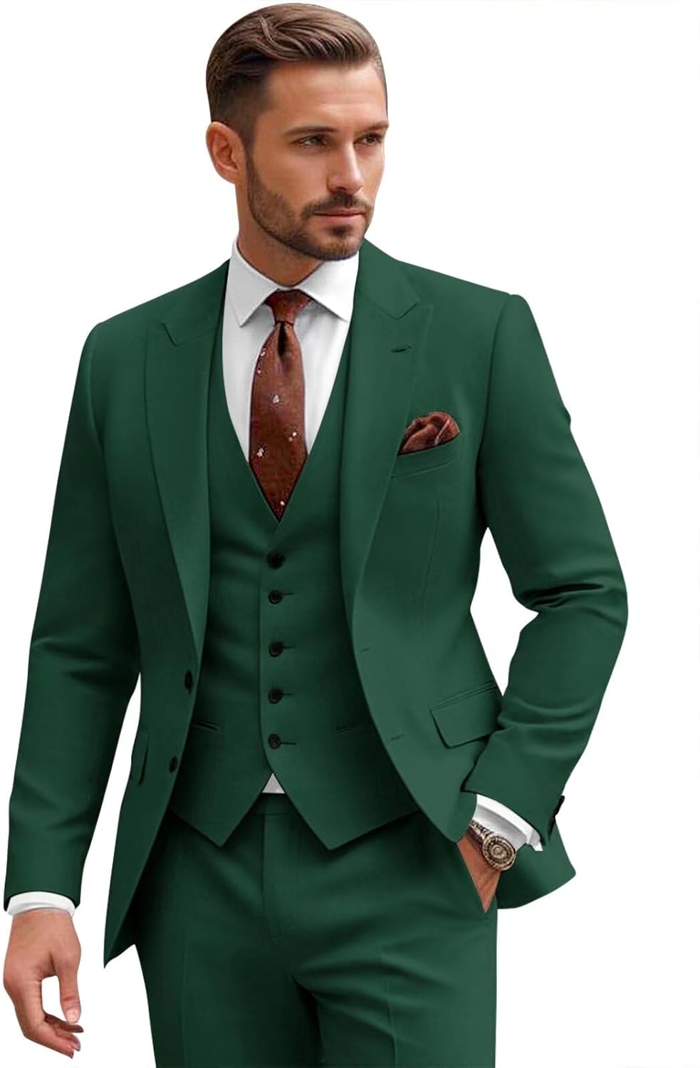 Elegant Wedding 3-Piece Slim Fit Suit Set