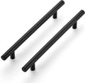 Matte Black 8-13/16 in Cabinet Handles 6-1/4 in Hole Center - Durable
