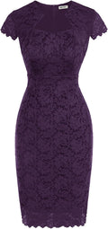 GRACE KARIN Cocktail Dress for Women Cap Sleeve Lace Elegance