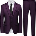 Men's Slim Fit 3-Piece Black Suit Set for Wedding and Business