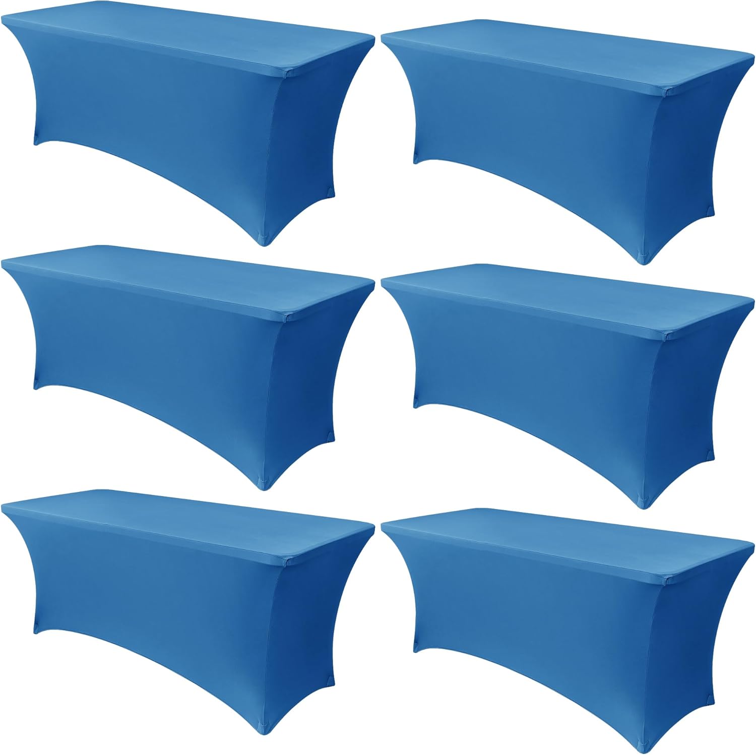 Obstal 6 Pack Stretch Spandex Table Covers for 6 Foot Tables