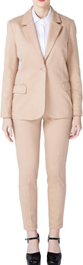 Marycrafts Womens Two Piece Business Blazer Pant Suit Set Women's