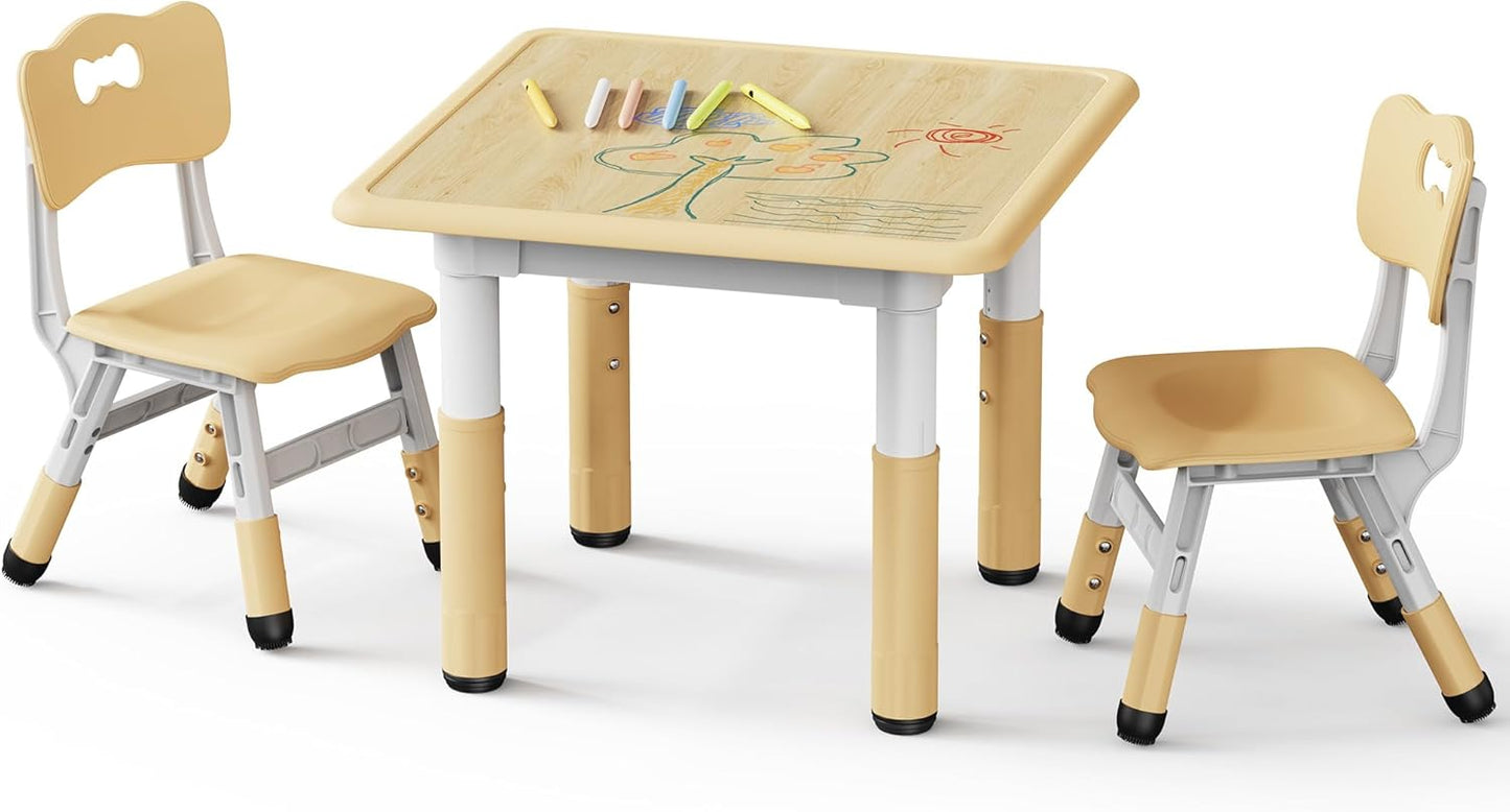 Brelley Kids Table and 2 Chairs Set for Multi-Activity Fun