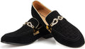 Black Suede Loafers for Men - Classic Faux Leather Dress Shoes