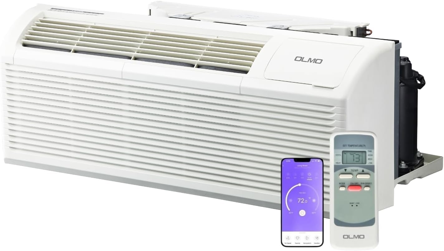 OLMO 12K BTU PTAC w/ Heat Strip & Electric Heater