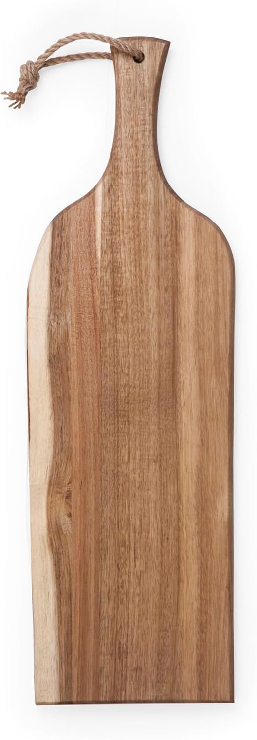 Artisan 24 in Acacia Charcuterie Board with Raw Wood Edge