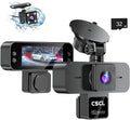 3 Channel Dash Cam Front and Rear Inside - 2K+1080P Protection