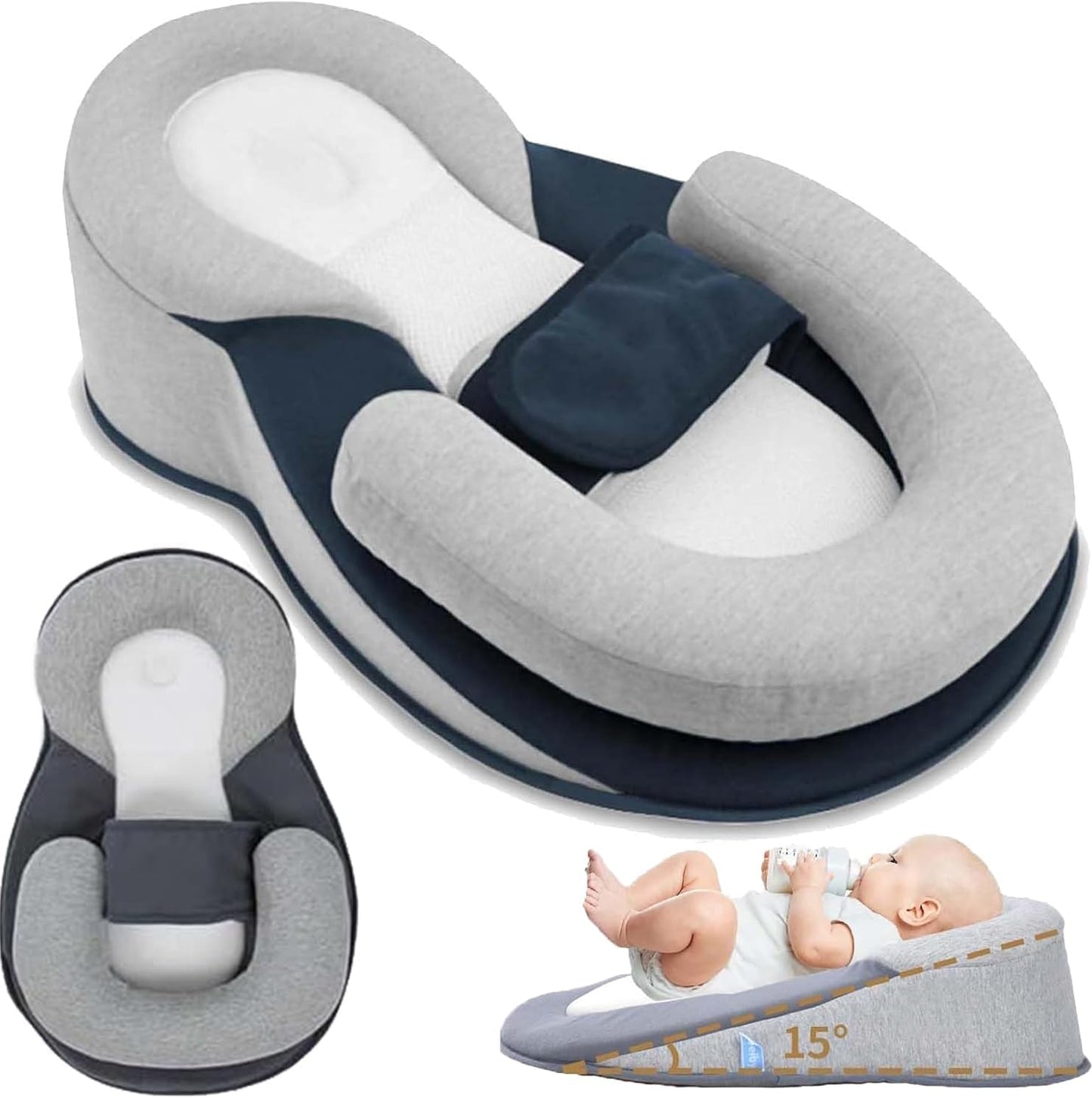 Rest Nest Baby Bed for Acid Reflux with Strap - 2025 Upgrade