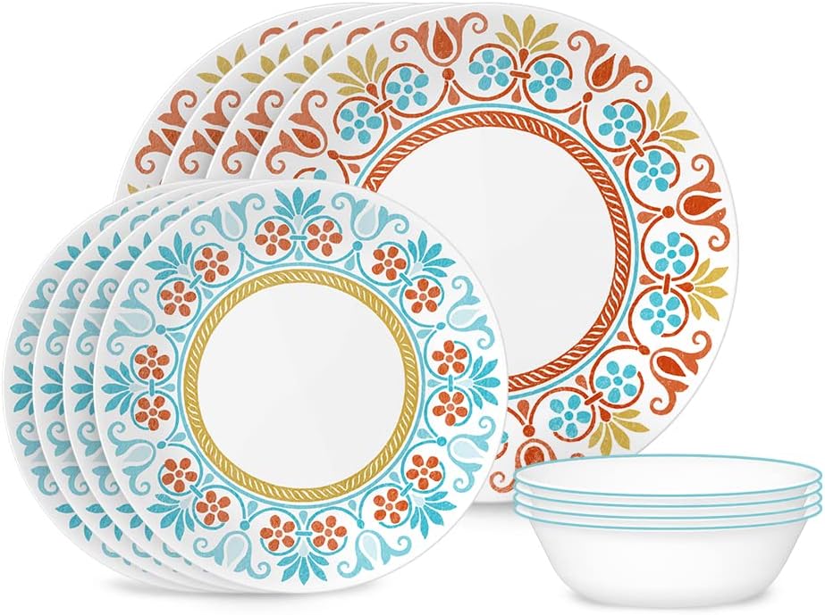 Corelle Global Collection 12-Piece Dinnerware Set for Stylish Dining