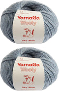 Wooly Merino Worsted Weight Yarn for Knitting - Ultra-Soft 2-Pack