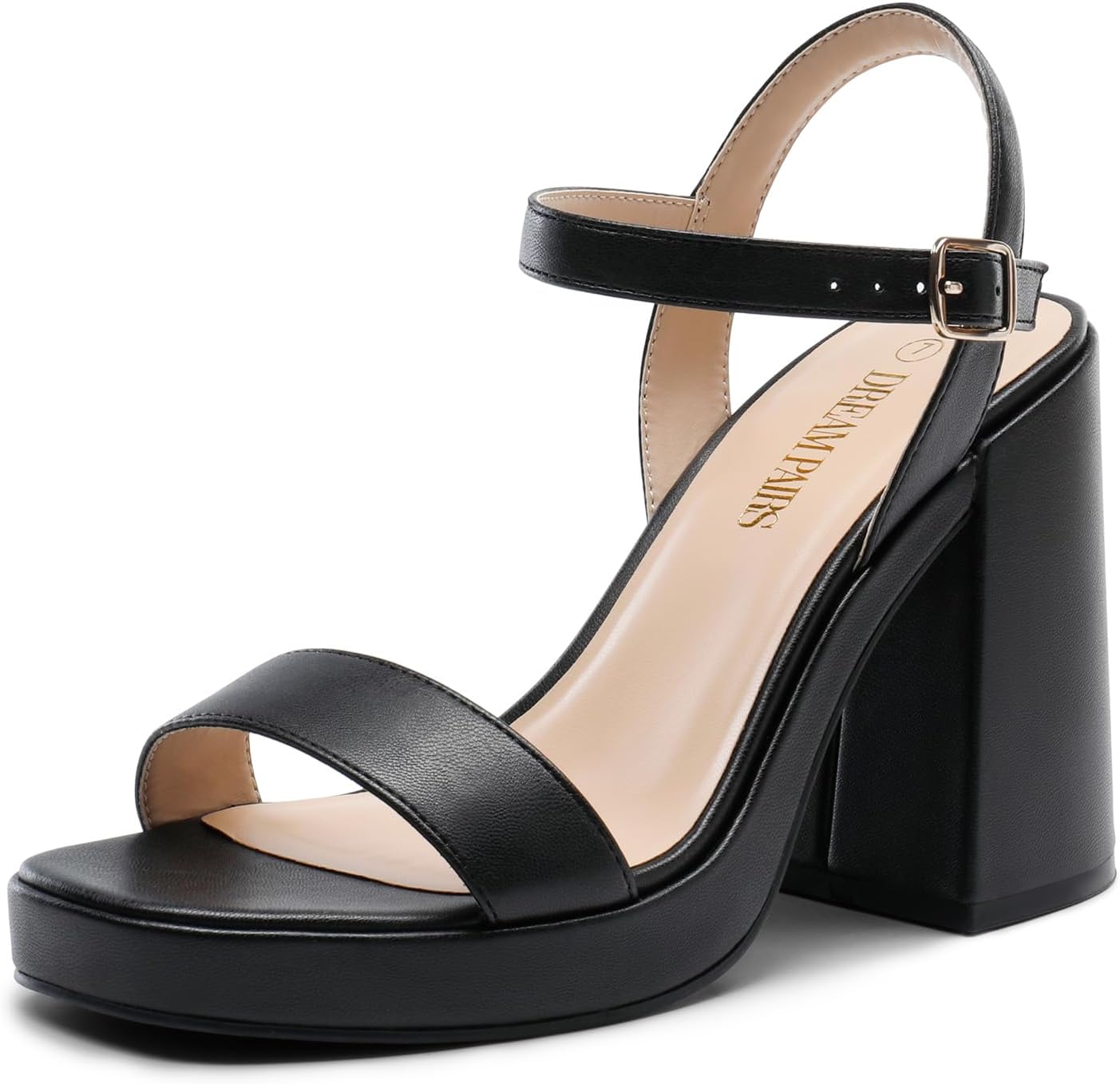 DREAM PAIRS Block Chunky Platform High Heels for Women