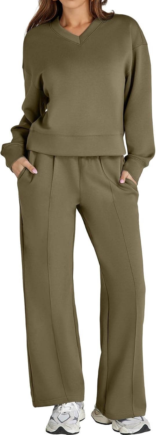 Glamaker Women's 2 Piece Sweatsuits Sets for Casual Comfort