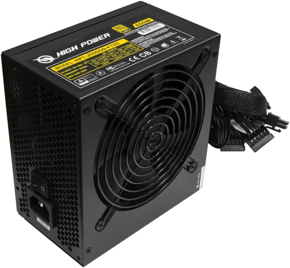 600W Gold Certified Power Supply: High Performance, Energy-Efficient