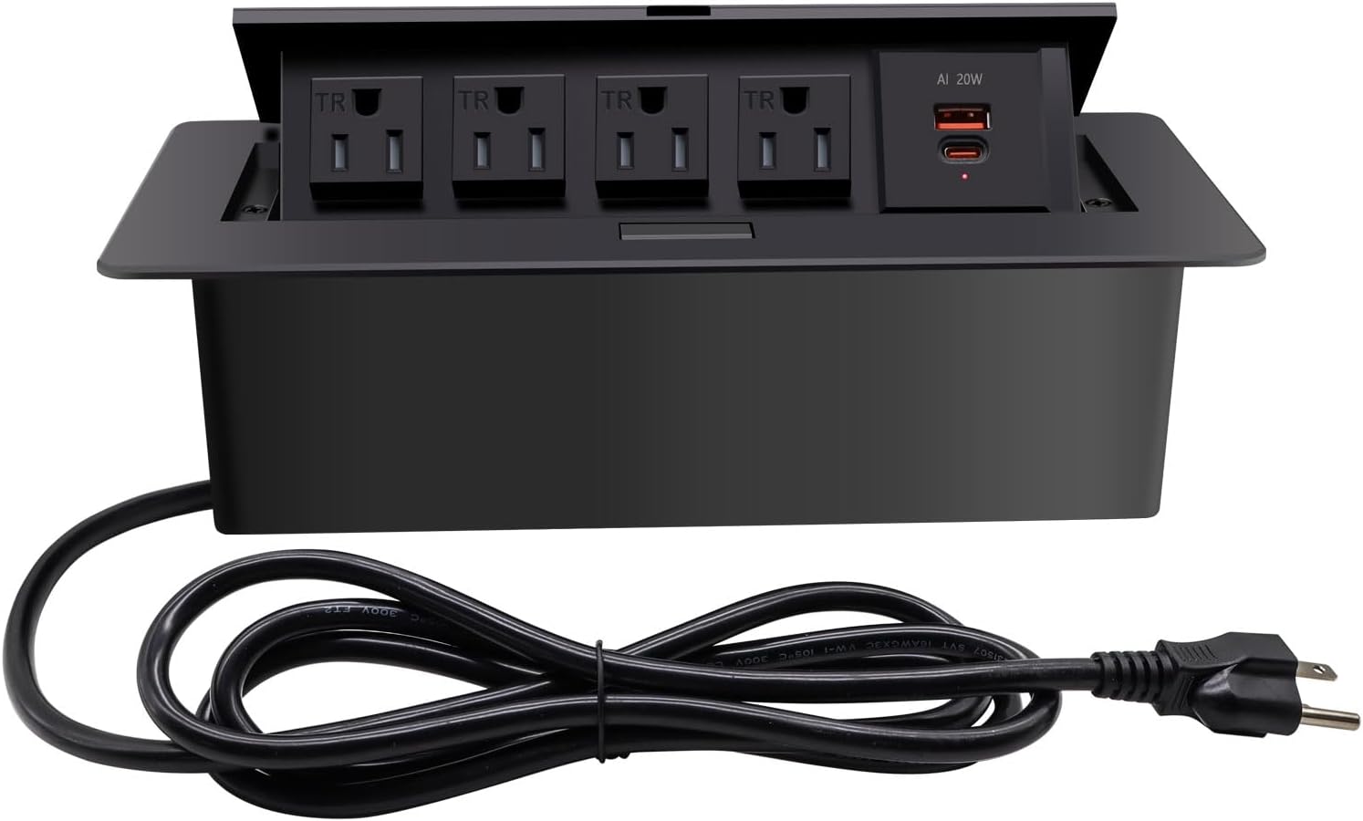 Pop Up Outlet Power Strip with Fast Charging for Home Office