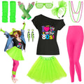 80s Outfit Women Costume Accessories Set - Complete Neon Party Kit 5