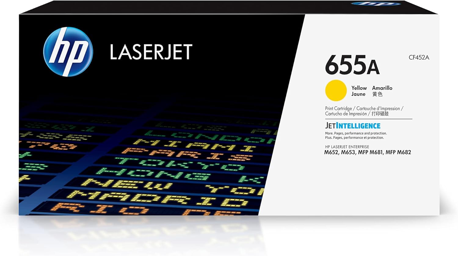 HP 655A Yellow Toner Cartridge for Reliable Office Printing
