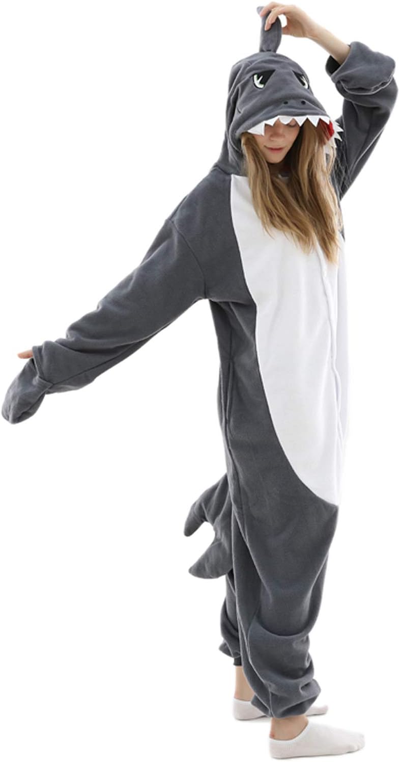 Shark Onesie Adult Halloween Costume for Cozy Fun and Comfort