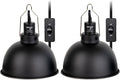 Reptile Light Fixture 2 Pack Deep Dome Heat Lamp - Even Basking