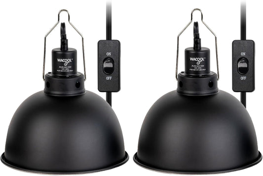 Deep Dome Reptile Light Fixture 2 Pack for Optimal Heat