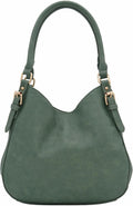 Lightweight 3 Compartment Faux Leather Medium Hobo Bag for Women