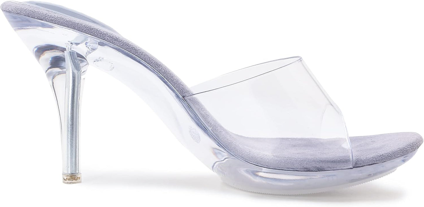 Stunning Silver Clear Heels for Women - Sexy Stiletto Sandals