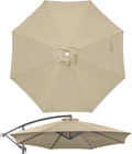 10ft 8-Rib Patio Umbrella Replacement Canopy - 300D Polyester