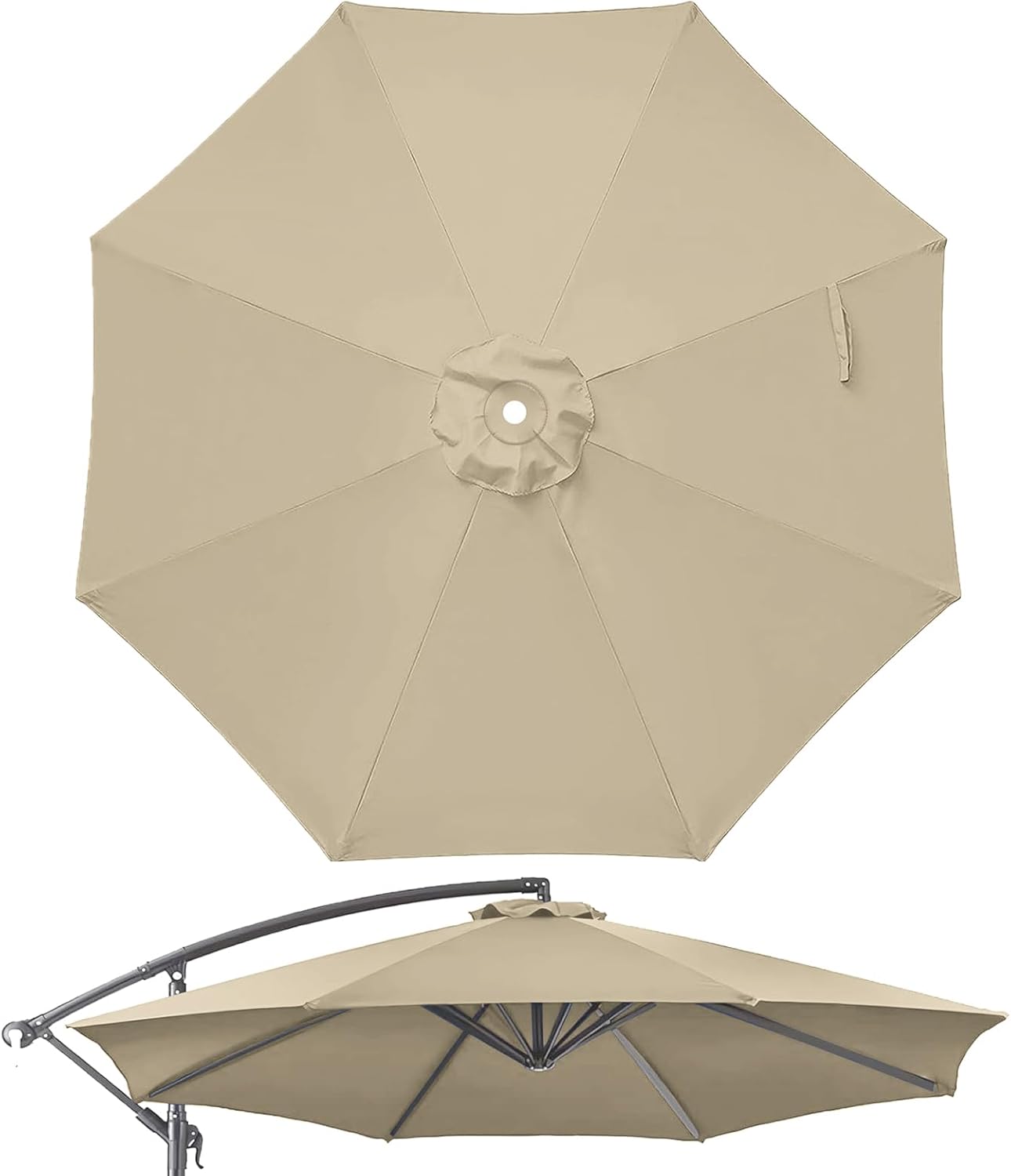 10ft Patio Umbrella Replacement Canopy for 8 Ribs - Stylish Upgrade