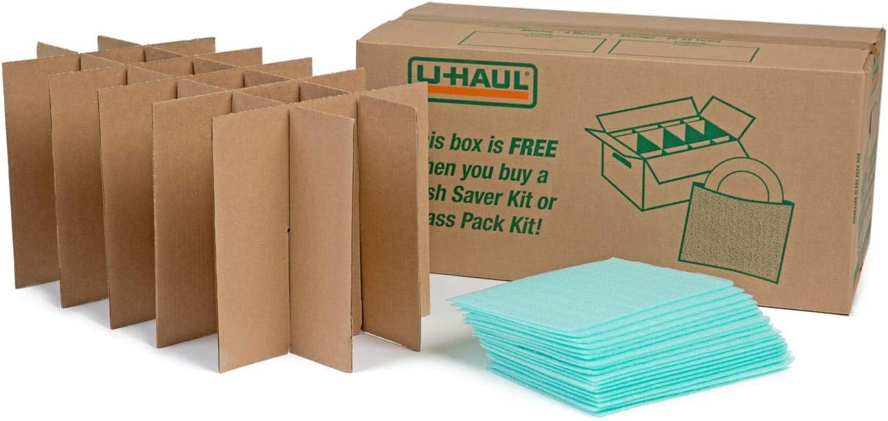 U-Haul Glass Packing Kit for Safe Stemware Transport and Storage