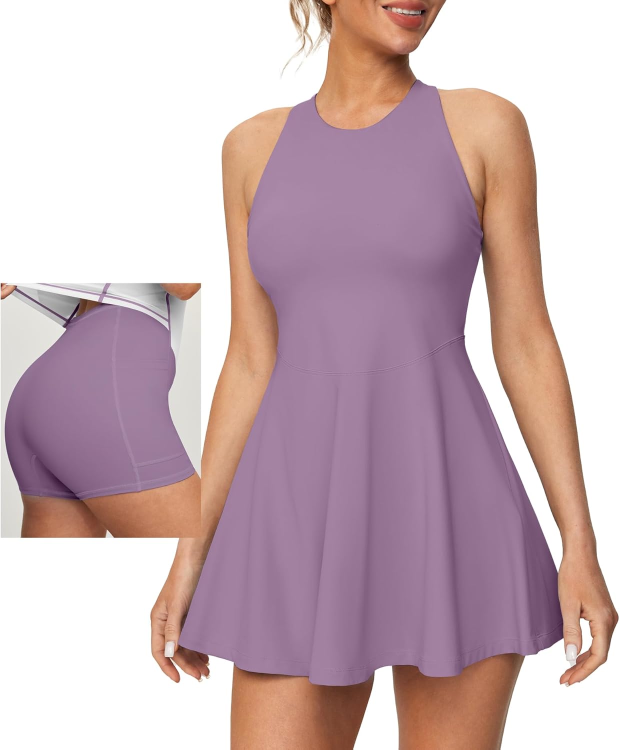 Heathyoga Womens Tennis Dress with Shorts for Summer Fun
