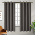 Grey Blackout Curtains 46 x 63 in Panels - Set of 2 Room Darkening