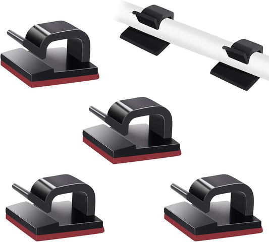 Soulwit 50 Self-Adhesive Cable Clips - Tidy Cables Easily!