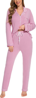 Button Up Pajamas for Women Long Sleeve Sleepwear - Soft Loungewear be