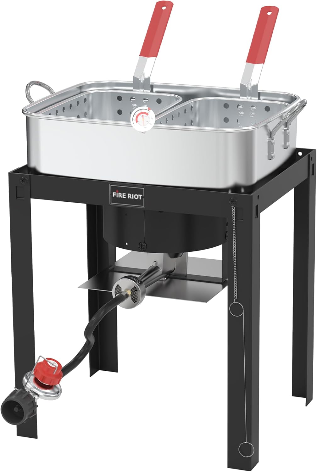 Fire Riot 50,000 BTU Propane Deep Fryer - Fast Frying Power!