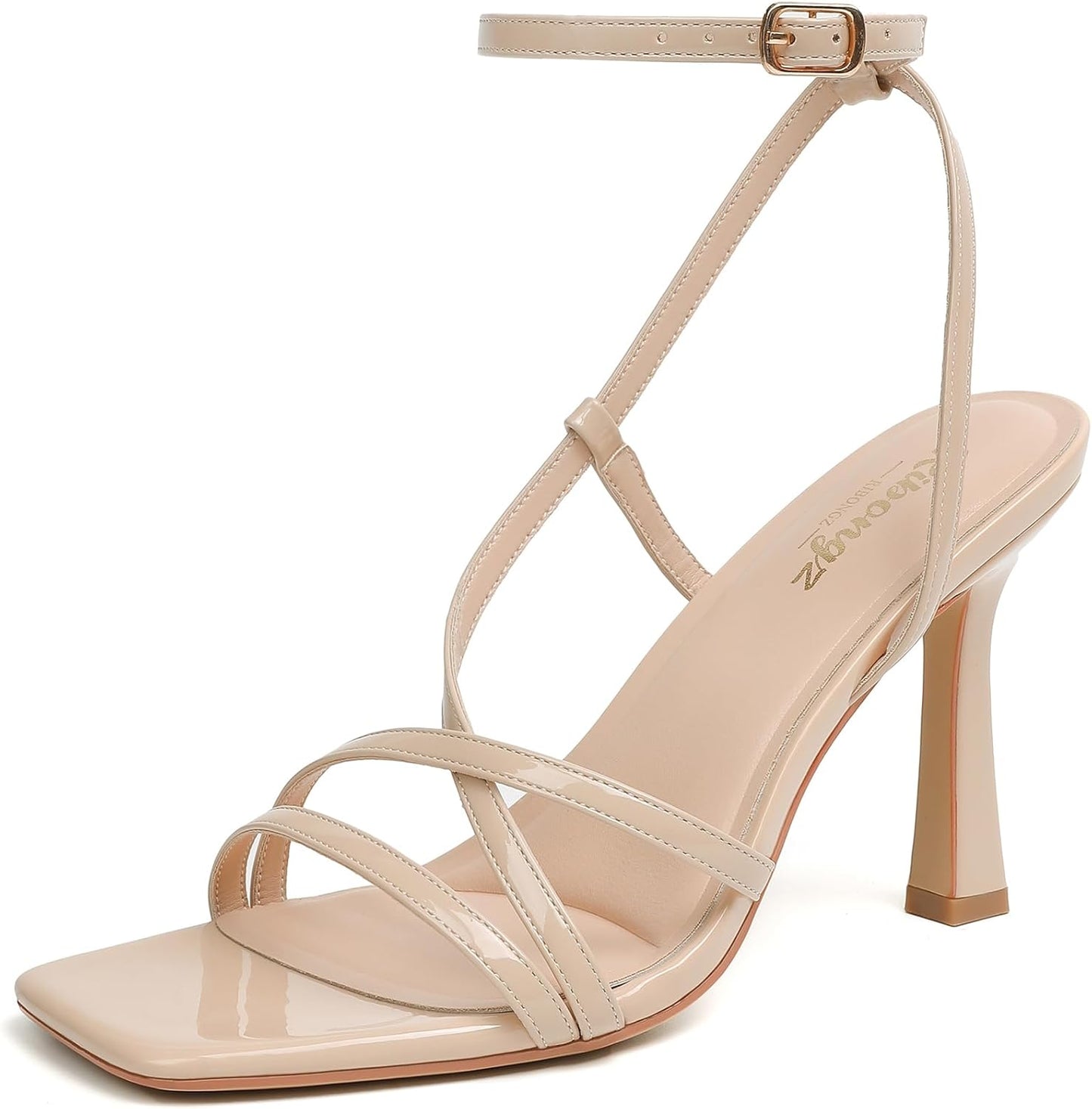 Elegant Strappy Stiletto Kitten Heels for Women by RIBONGZ
