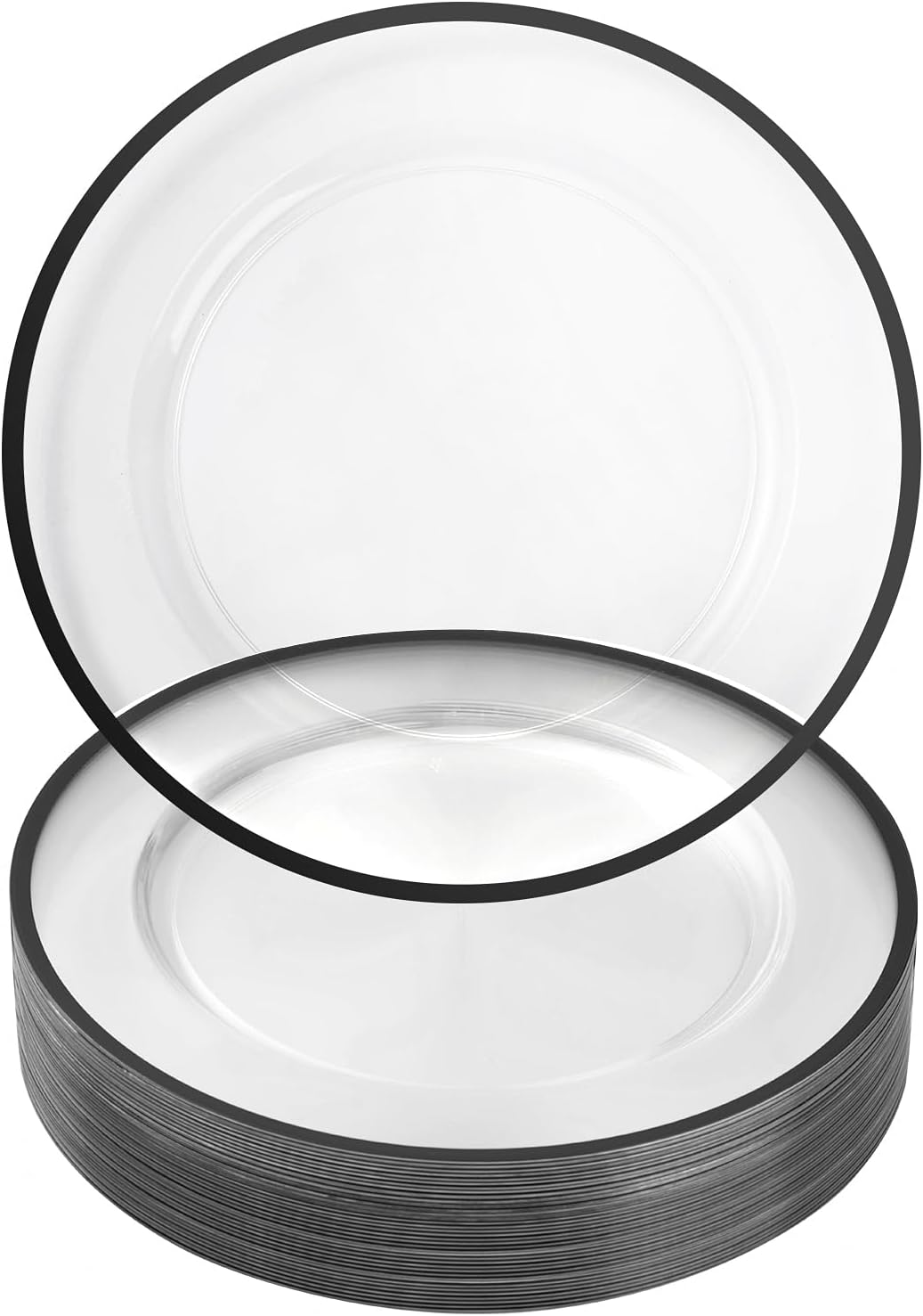 25 Pack Clear Charger Plates: Elegant Event Decoration