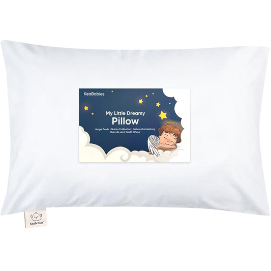 Toddler Pillow with Pillowcase - Soft White Travel Bed Pillow