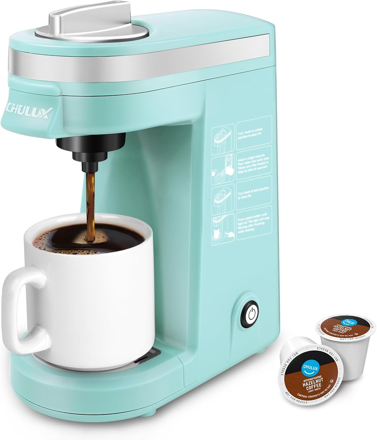 CHULUX Single Serve Coffee Maker for Quick and Easy Brewing