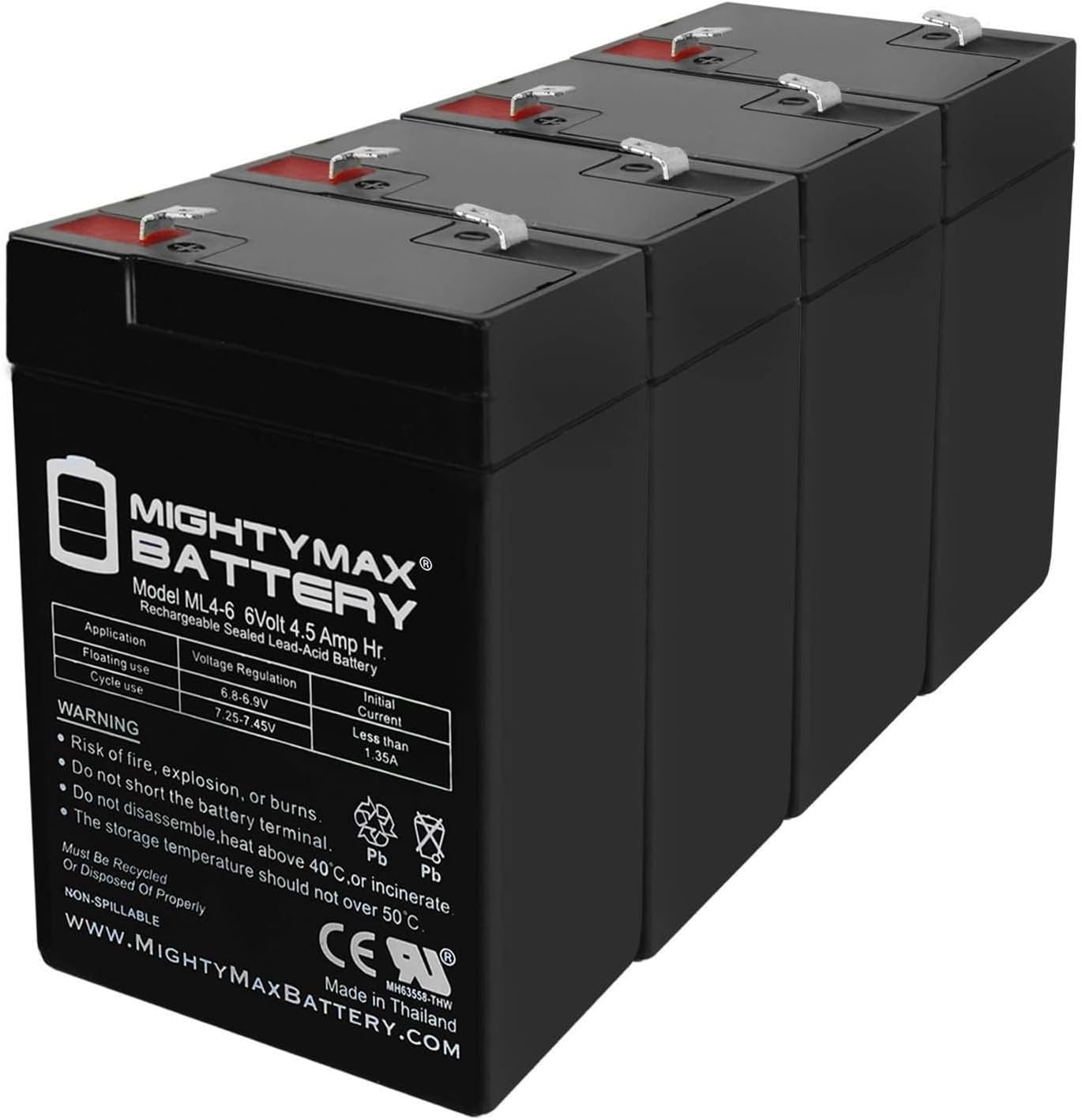 Mighty Max Battery ML4-6 - Reliable 6V 4.5AH SLA Battery Pack