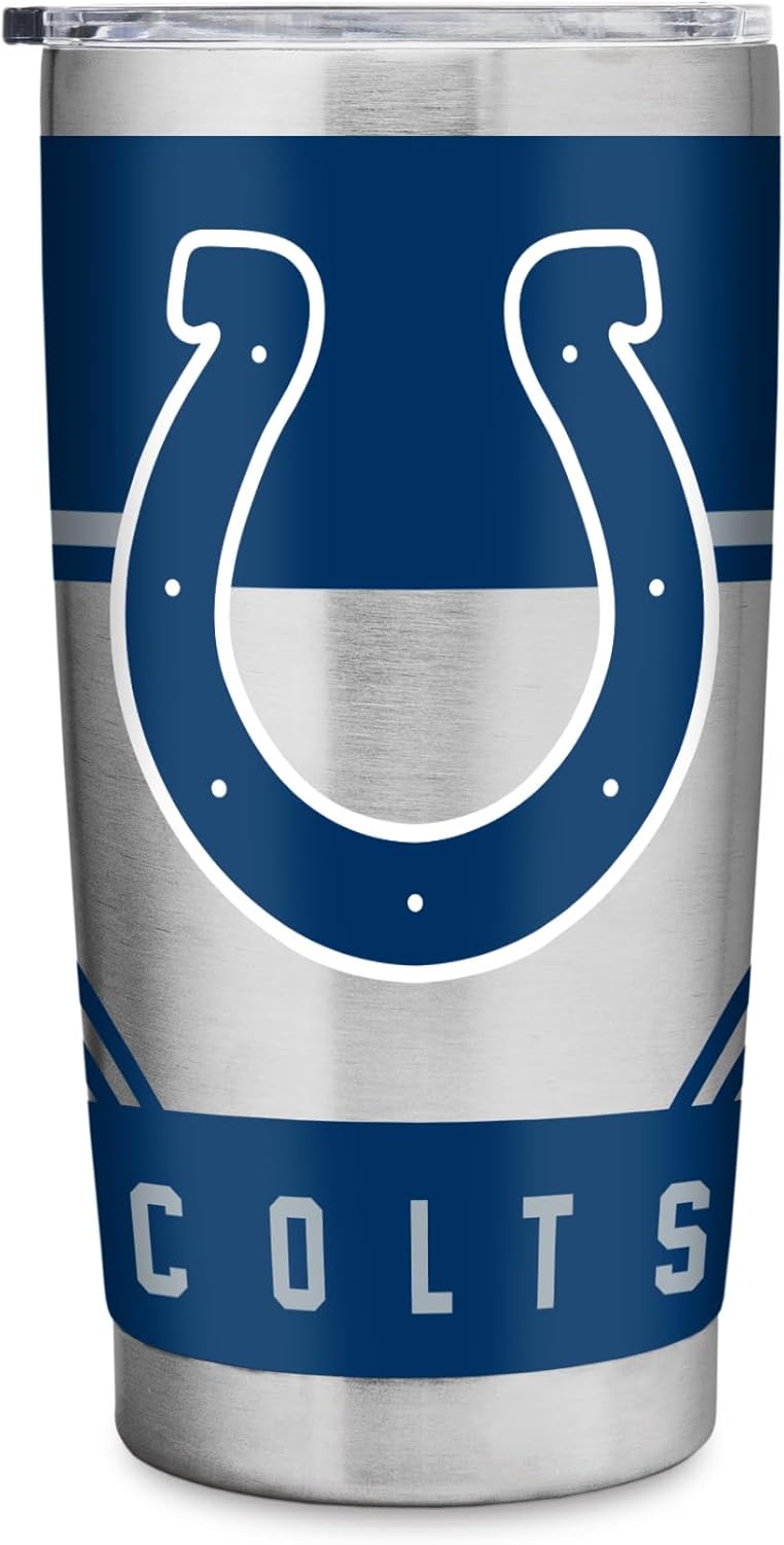 NFL Football 20oz Stainless Steel Tumbler with Lid for Drinks