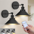Battery Operated Wall Sconces Set of 2 - Wireless Dimmable Wall Lights