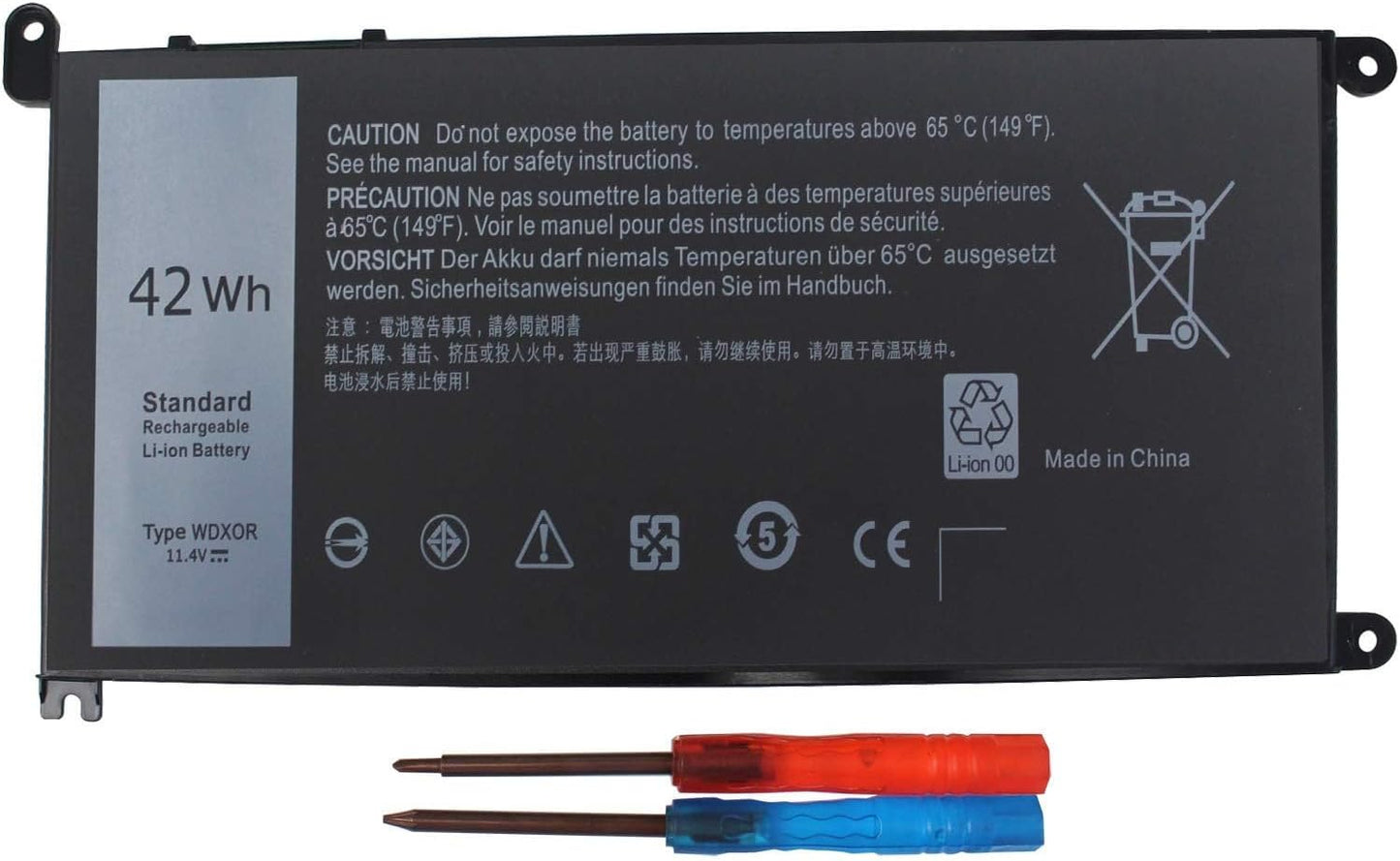 WDXOR 42wh Laptop Battery for Dell Inspiron and Vostro Models