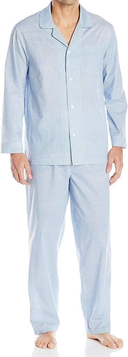Fruit of the Loom Long Sleeve Broadcloth Pajama Set for Comfort