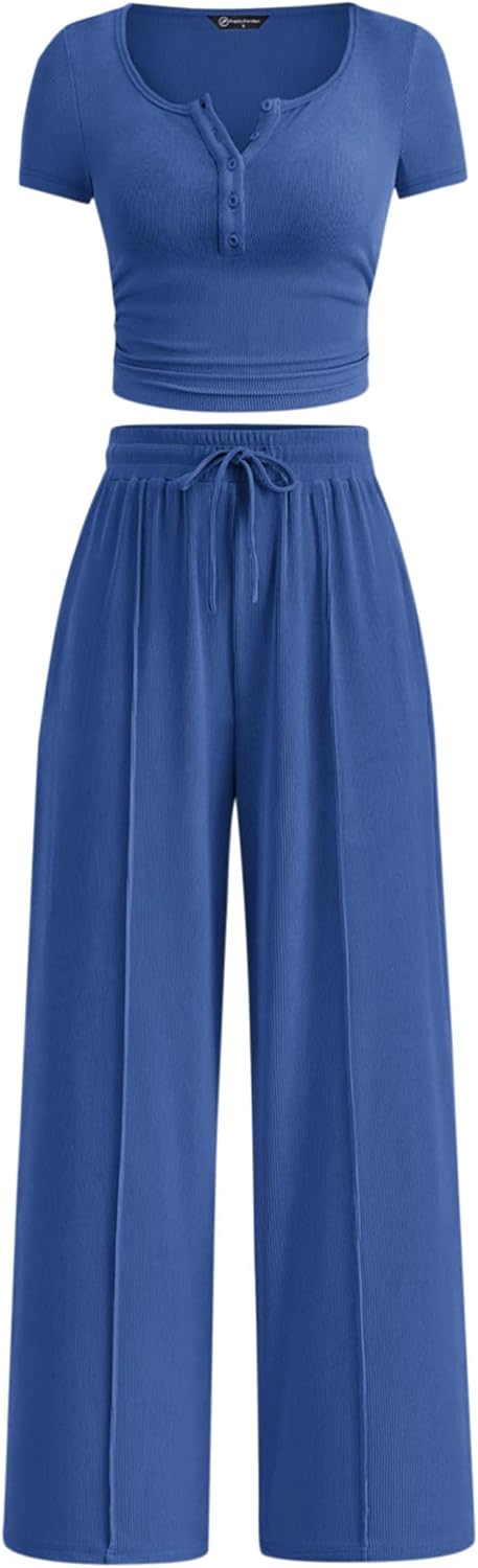 PRETTYGARDEN Womens 2 Piece Outfits Summer 2025 for Comfort