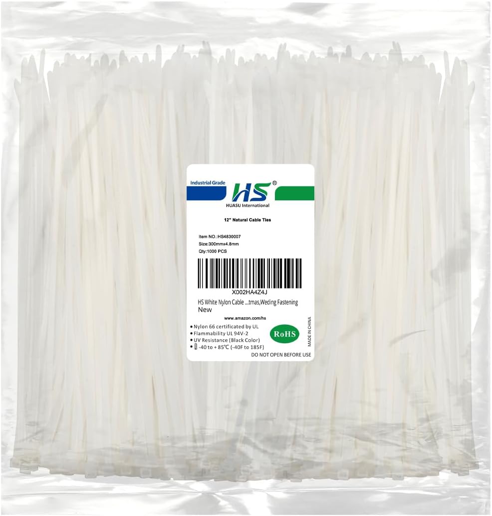 Heavy Duty 12 Inch Nylon Cable Ties for Electrical Fastening