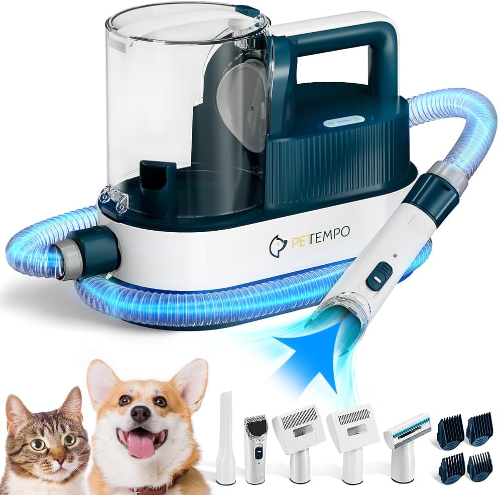 Petempo 9-in-1 Dog Grooming Vacuum - 99% Pet Hair Suction